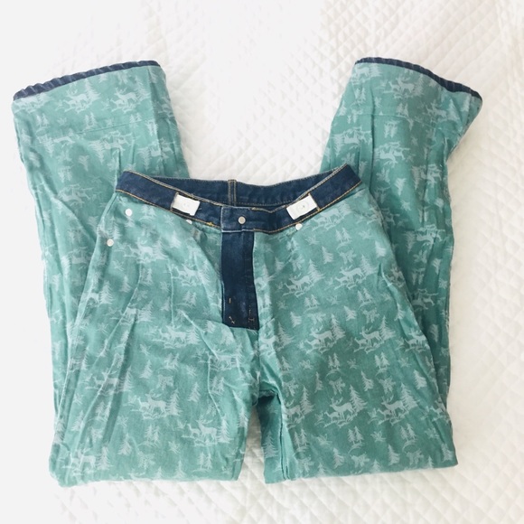 LL Bean Lined Jeans Girls 14 - Picture 6 of 8